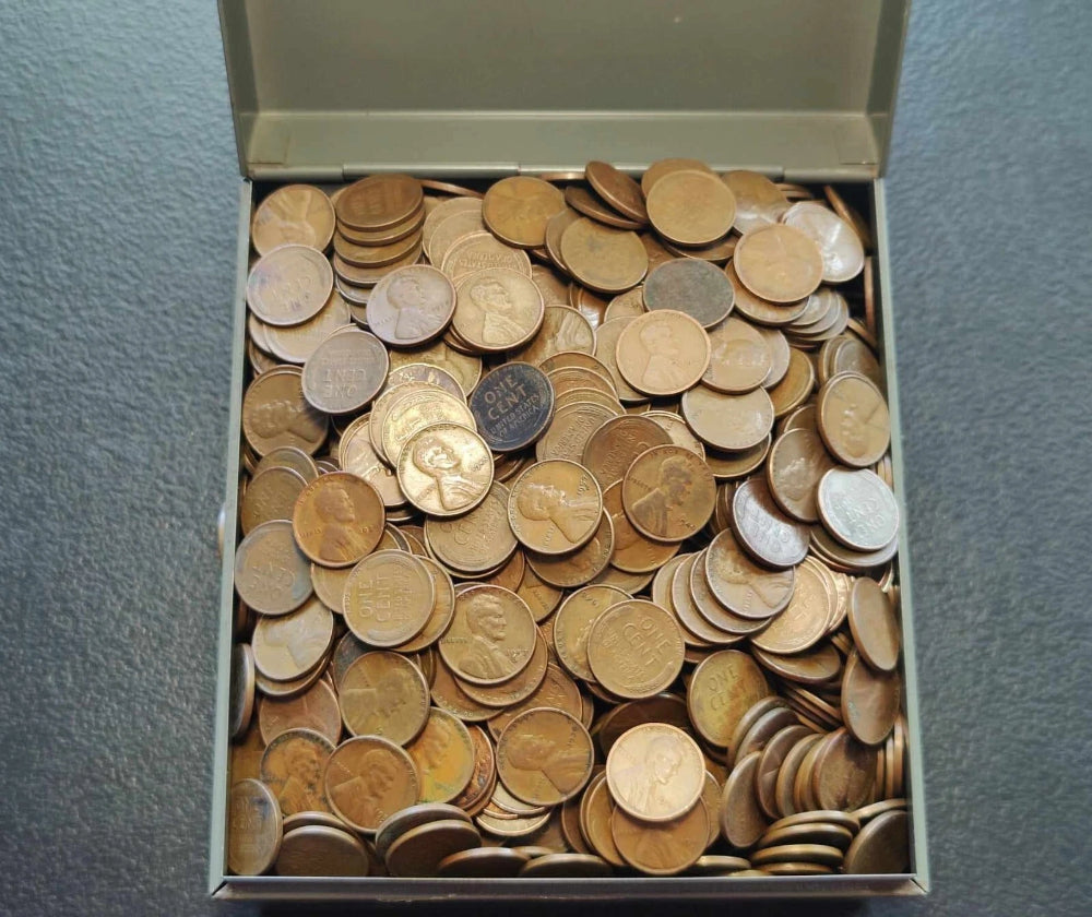 LOT of 500 (10 ROLLS) Unsearched Lincoln Wheat Cents 1c Old U.S. Estate Coin Lot-6