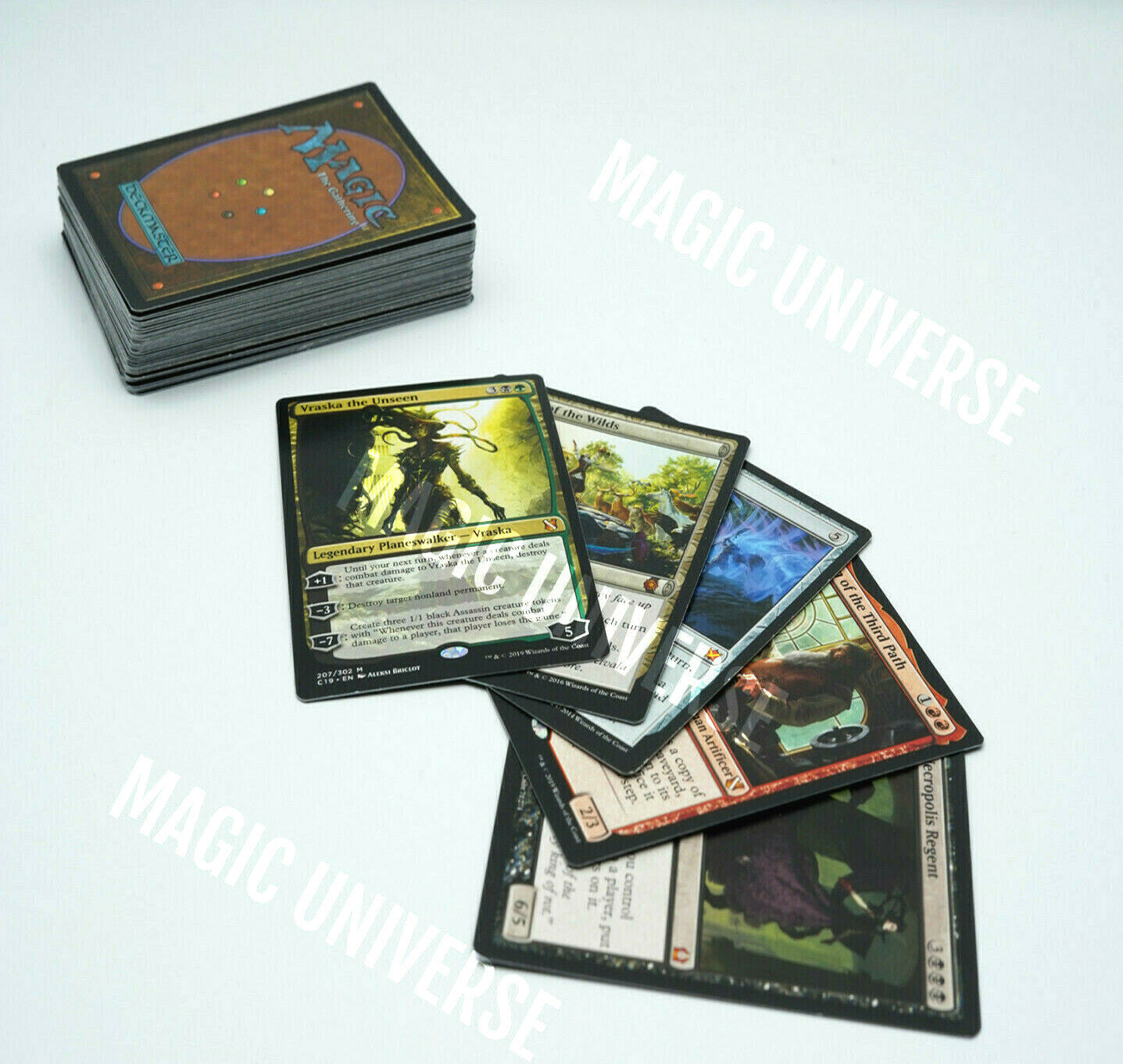 50 MTG Magic: The Gathering Cards – All Mythic Rares Collection Lot, Mint Condition – Collector’s Edition Trading Cards Hobby Set-2