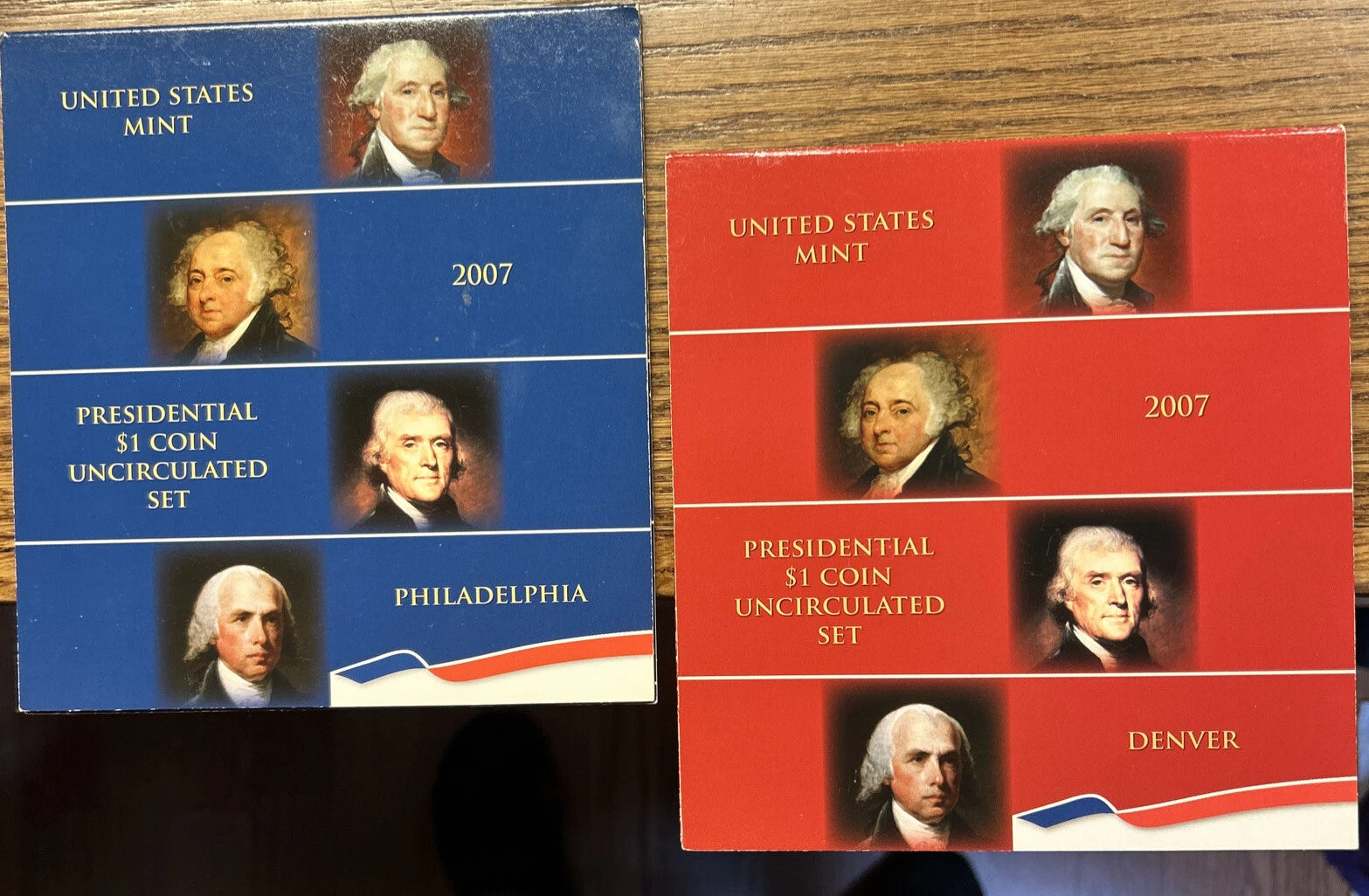 2007 P&D Presidential Dollar - Two 4 Coin Sets - Uncirculated $1 Coins US Mint-3