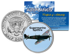 SUPERMARINE SPITFIRE * Airplane Series * JFK Kennedy Half Dollar US Coin-1