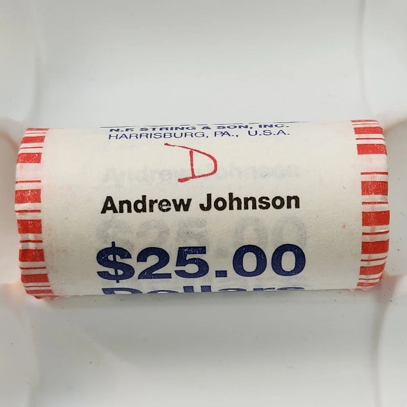 011 Andrew Johnson US Presidential Dollar Coin Sealed Roll $25-3