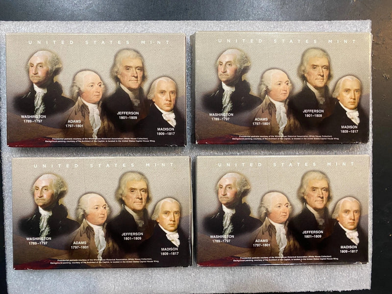 Lot of 4 x 2007 Presidential 1$ Dollar Coin Proof Sets w/ COA & OGP ~~ 16 Coins-2