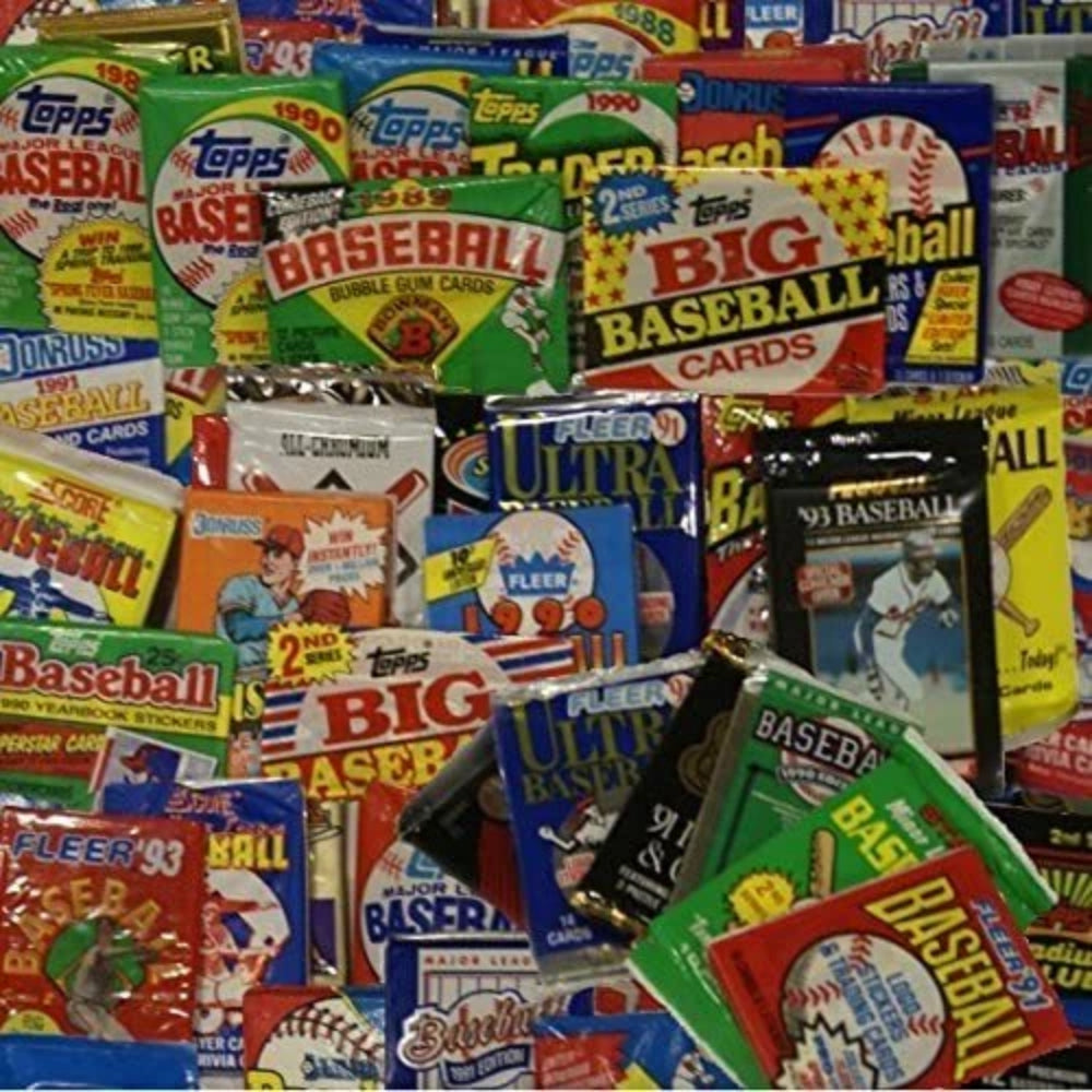 Old Baseball Cards Unopened Packs from Wax Box - Vintage 100 Card Lot Plus BONUS
