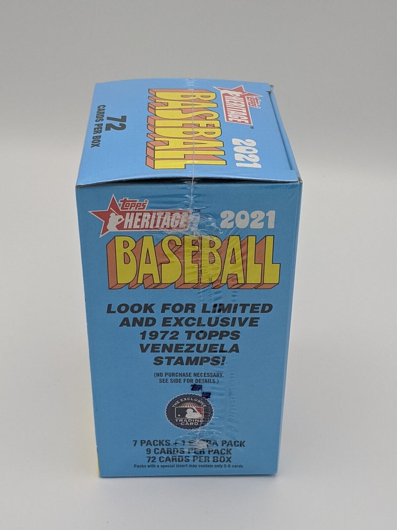 Factory Sealed 2021 Topps Heritage Baseball Cards 8 Pack Blaster Box-5