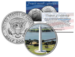 WASHINGTON MONUMENT ** Washington D.C. ** JFK Kennedy Half Dollar U.S. Coin-1