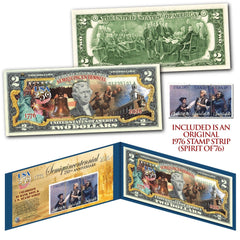 America 250th Anniversary Spirit of '76 Stamp Strip X July 4th USA250 $2 US Bill-1