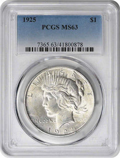 1925 Peace Silver Dollar MS63 PCGS-1