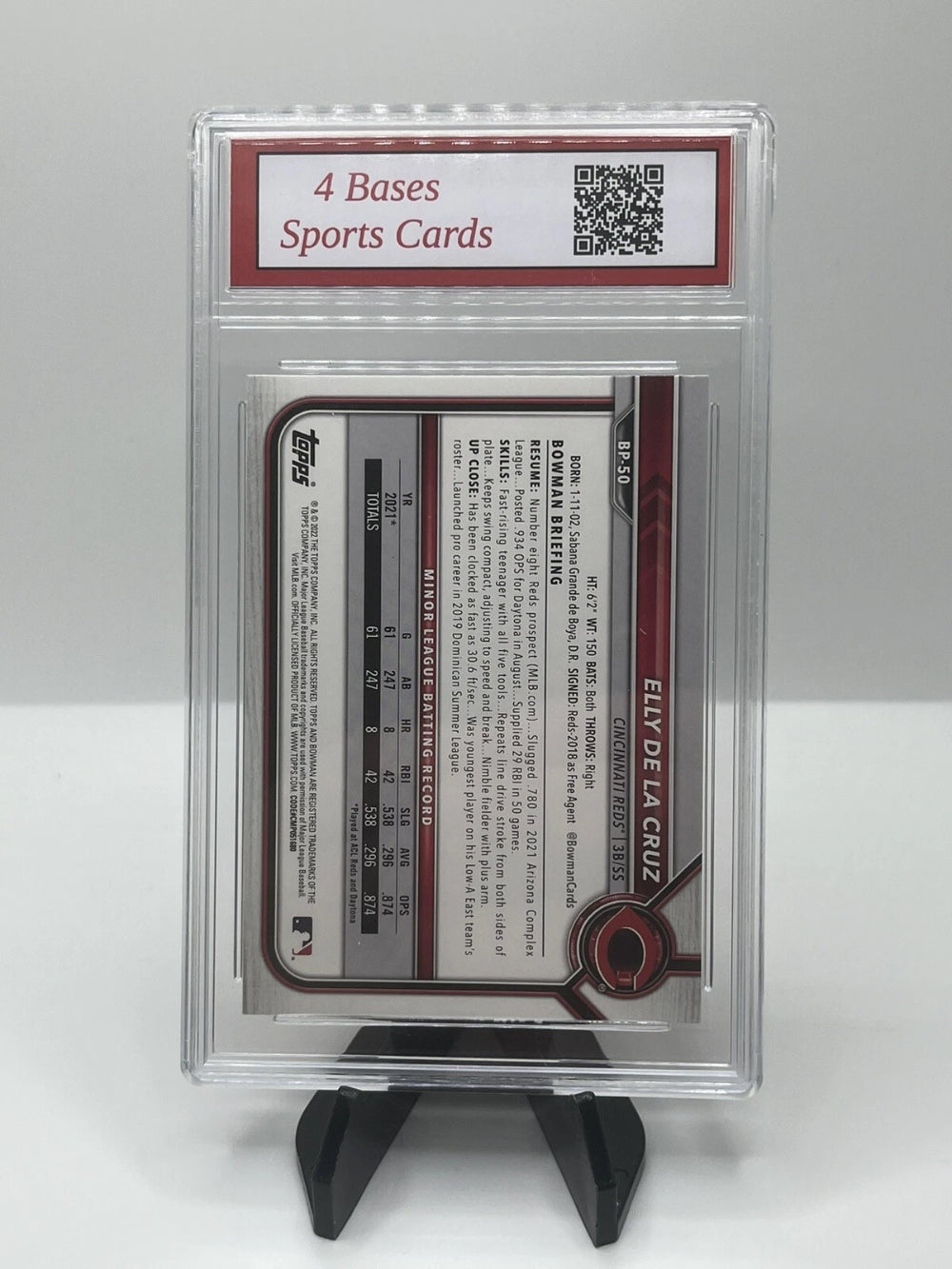 Elly De La Cruz 2022 Topps Cincinnati Reds Bowman 1st Rookie Card Gem Mint 10!