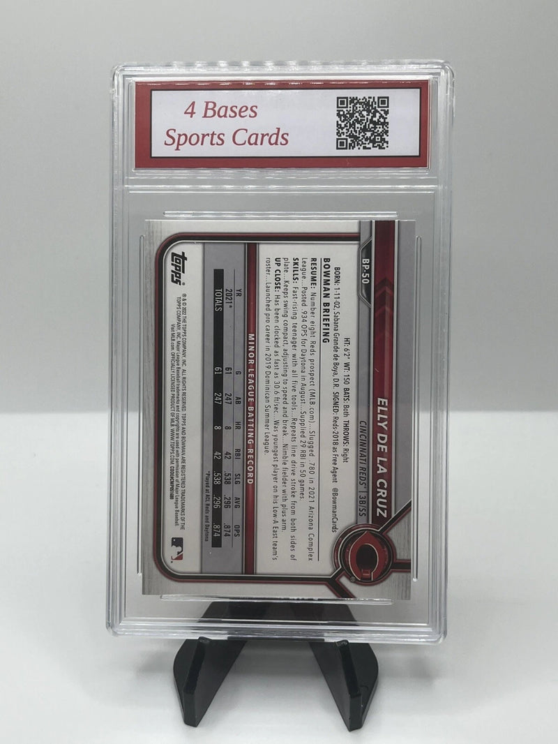 Elly De La Cruz 2022 Topps Cincinnati Reds Bowman 1st Rookie Card Gem Mint 10!-2
