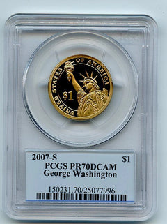 2007 S $1 George Washington Dollar PCGS PR70DCAM-1