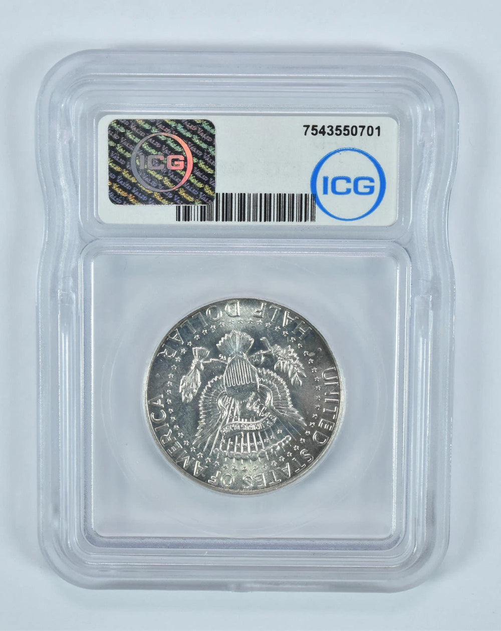 Moneda de medio dólar Kennedy de 1969-S PR69 CAM PCGS Blue Lbl