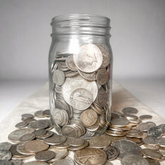 Mason Jar Silver Coin Mixed Lot | ESTATE SALE LIQUIDATION | US Silver Coins-1
