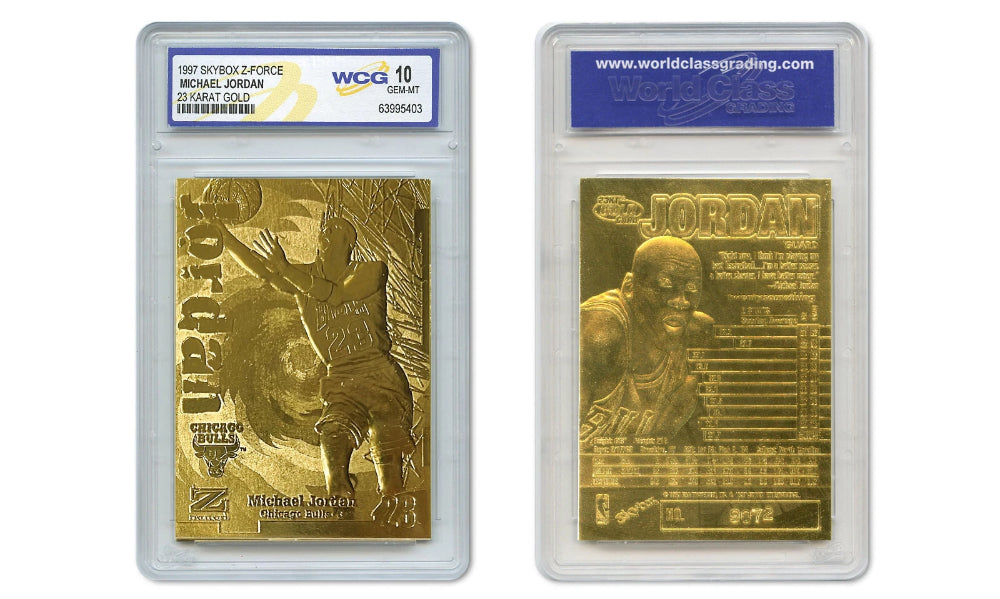 * Lot of 5 * 1997 MICHAEL JORDAN FLEER Z-FORCE 23K GOLD CARD GRADED GEM-MINT 10-1
