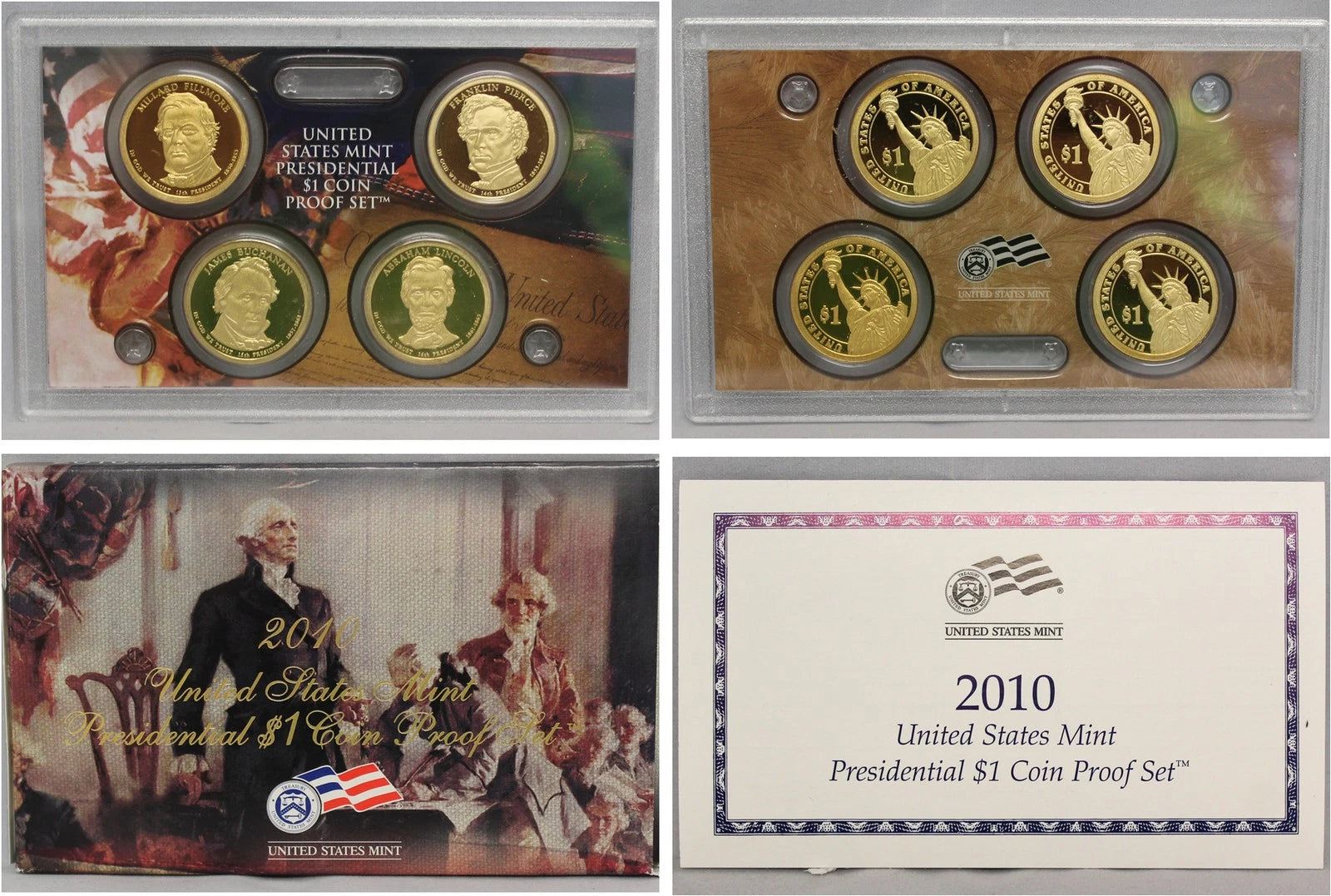 2010 Presidential Dollar US Mint Proof Set (OGP) 4 coins-1