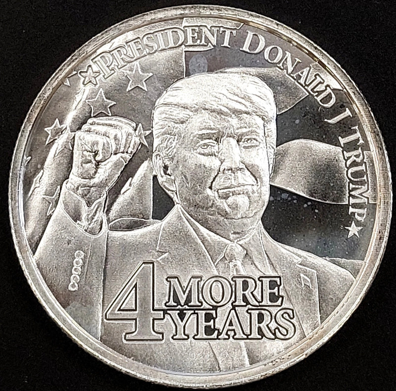 2024 President Donald J. Trump, 4 More Years, 1 Troy Oz .999 Fine Silver round!-1