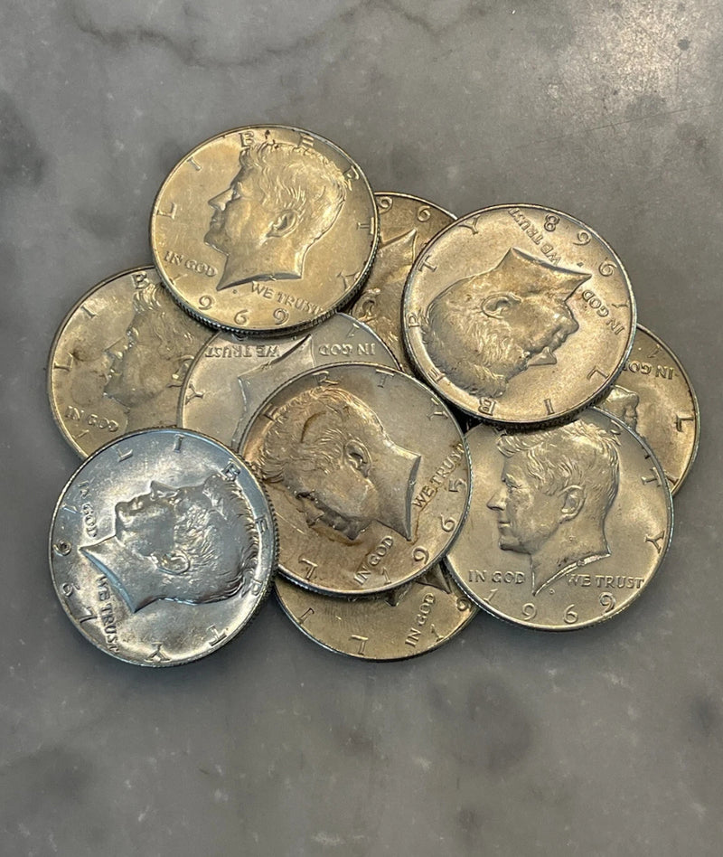 [Lot of 10] 65-70 - 40% Silver Kennedy Half Dollar Circulated - Choose Quantity!-1