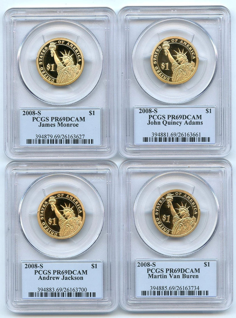 2008 S Presidential Dollar Set PCGS PR69DCAM-1
