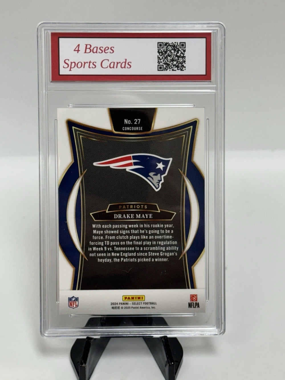 2024 Panini Select Drake Maye Patriots Concourse Nivel Novato #27 Gem Mint 10.