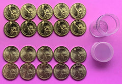 2010 Buchanan Presidential Dollar 20 Coin PD Satin Roll from Mint Sets (10P/10D)-1