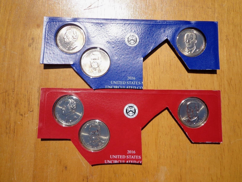 2016 P & D Presidential Dollar 6 Coin Set Lot Sealed Uncirculated Mint Cello-1