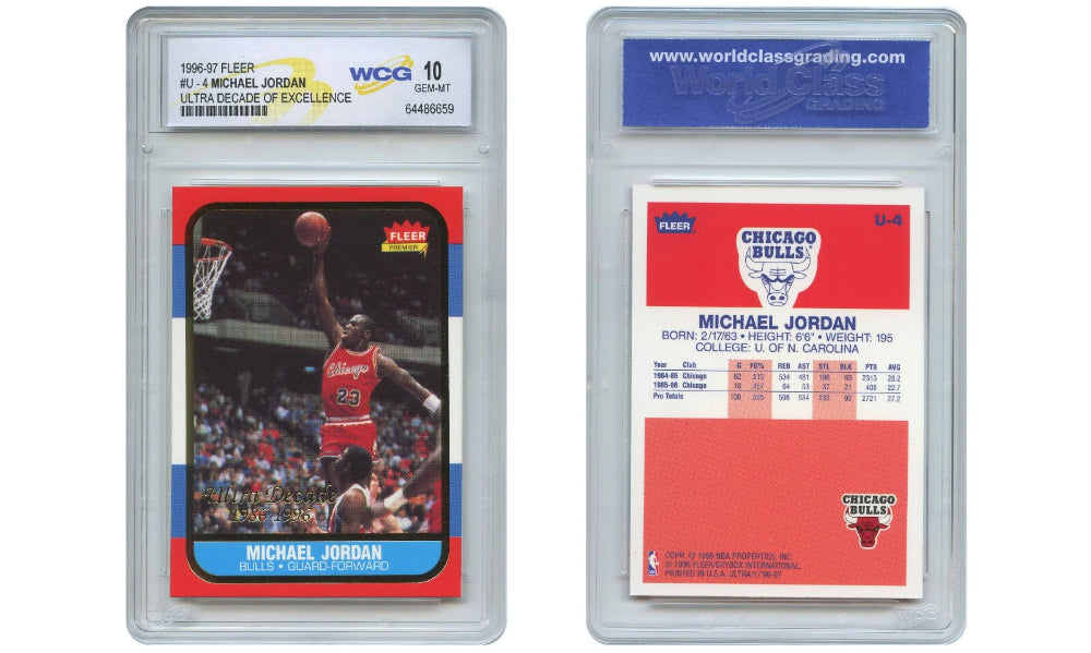 MICHAEL JORDAN 1996-97 Fleer ULTRA DECADE Excellence Tarjeta de novato #U4 GEM MINT 10-2
