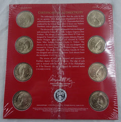 2010 US Presidential Dollar P & D Uncirculated Set 8 Coins US Mint COA ~ Sealed-1