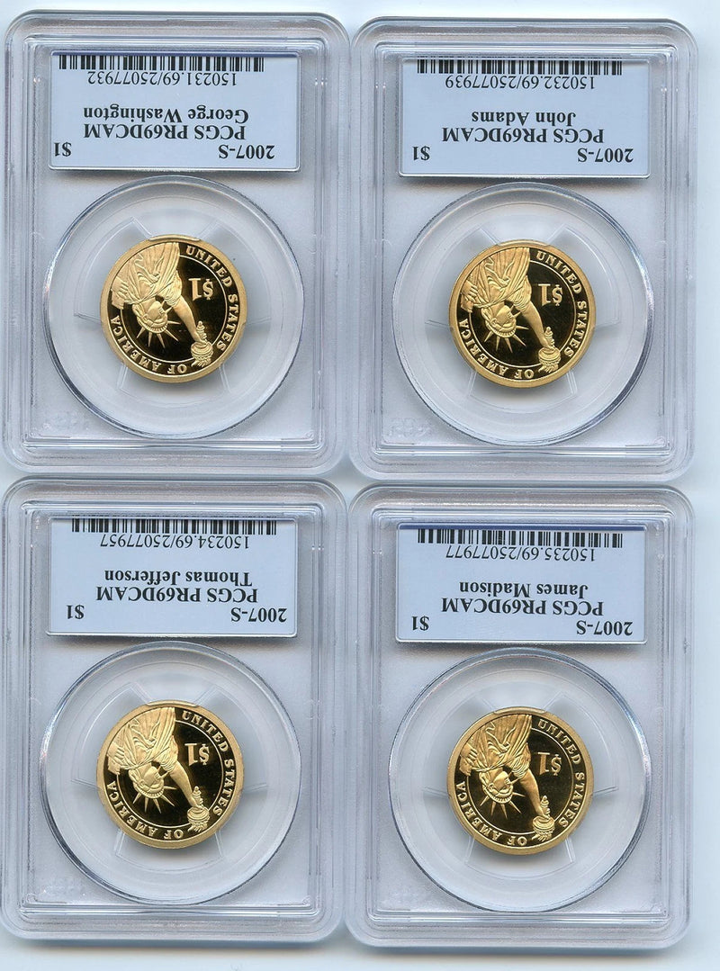 2007 S Presidential Dollar Set PCGS PR69DCAM-1