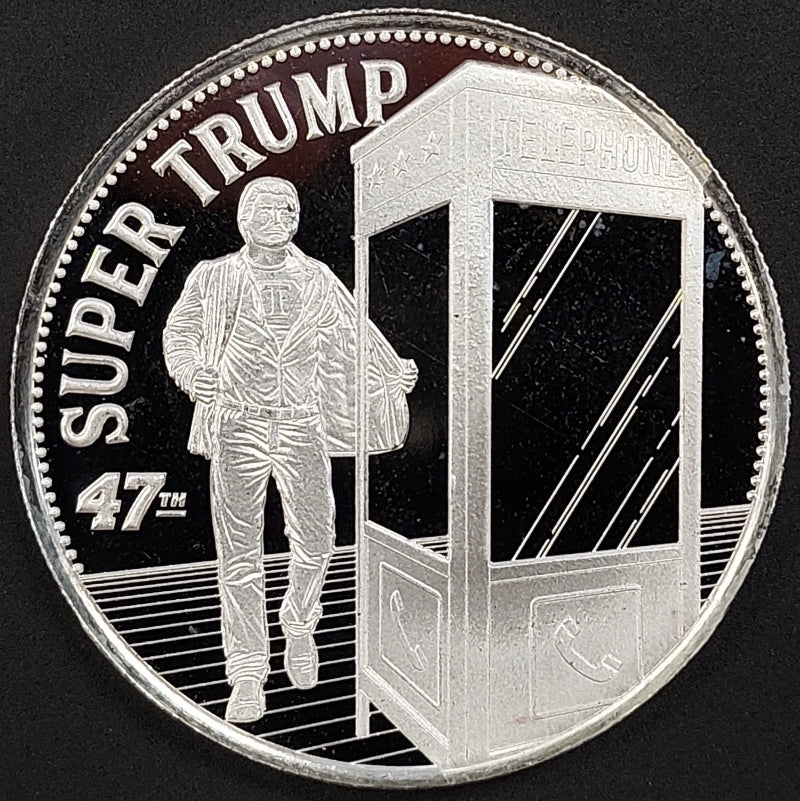 Super Trump, Donald J. Trump, 47th President, 1 Troy Oz .999 Fine Silver!-1