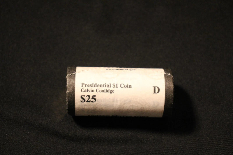 2014-D Calvin Coolidge Presidential $1 Coin Roll of $25 Unc US Mint BU-1