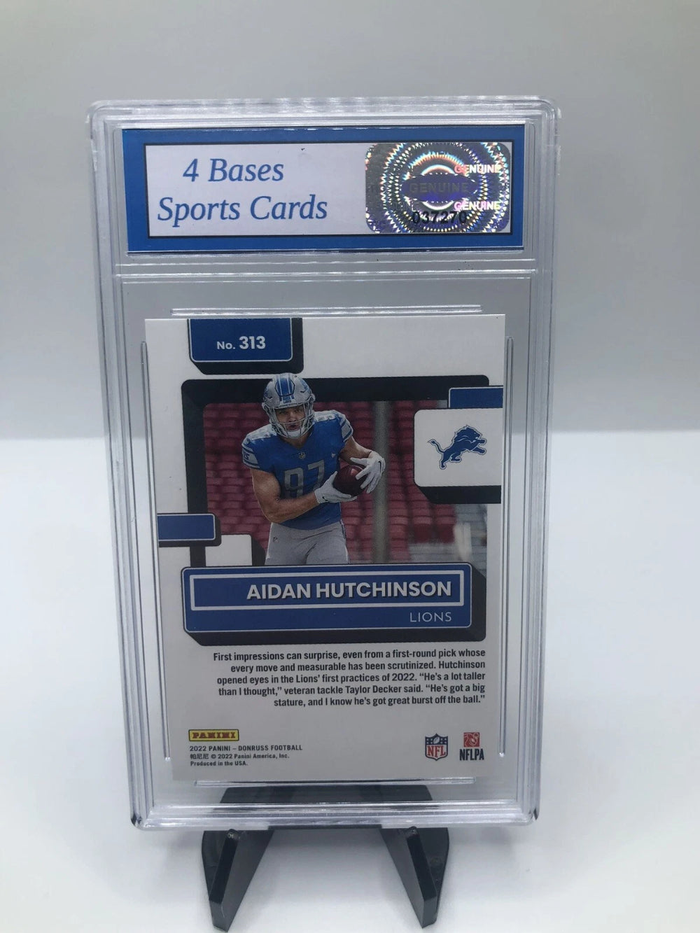 Aidan Hutchinson 2022 Panini Donruss Detroit Lions Rated Rookie Card Gem Mint 10