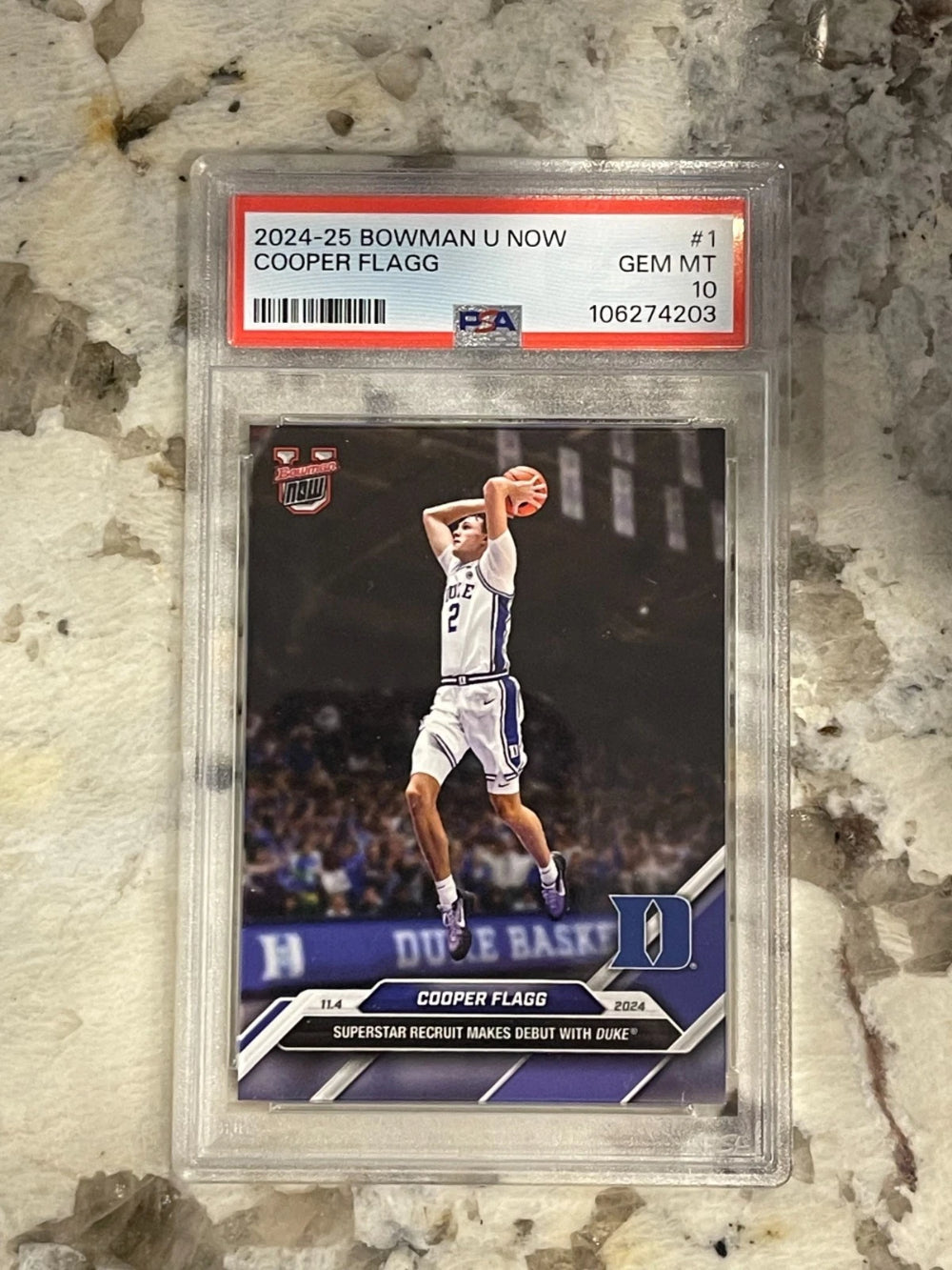 2024-25 Bowman U Now Cooper Flagg #1 PSA 10