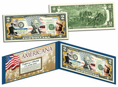 JOHN WAYNE - Americana - Genuine Legal Tender US $2 Bill Officially Licensed-1