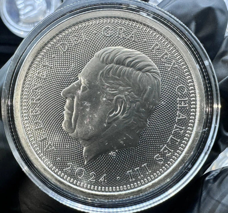 2024 Alderney 1 Pound Silver D-Day 80th Anniversary Coin 1 oz BU Capsule-1