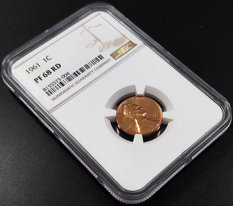 1961 Proof Lincoln Cent certified PF 68 RD by NGC! sku 73004