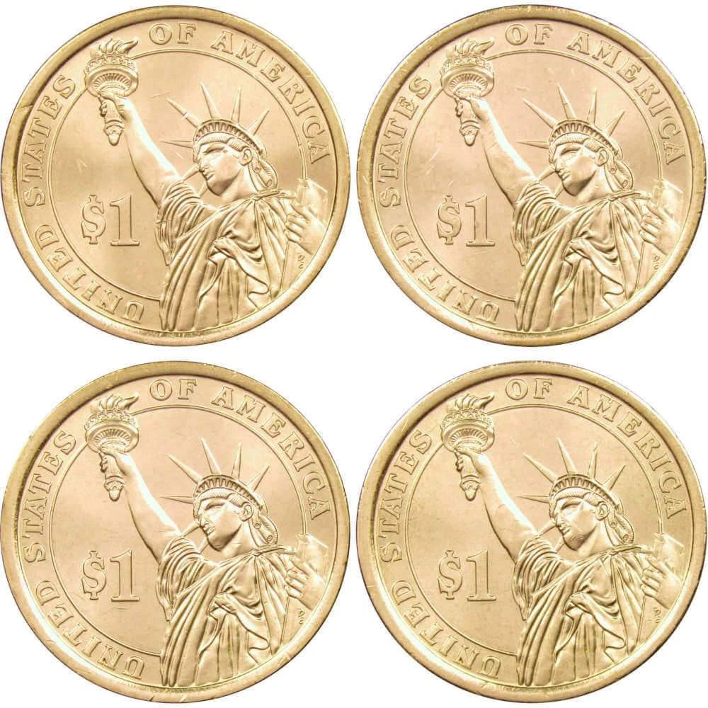 2014 P Presidential Dollar 4 Coin Set BU Uncirculated Mint State $1 Collectible