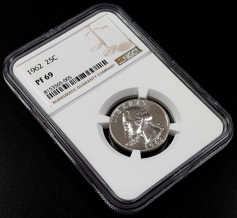 1962 Proof Washington Quarter certified PF 69 by NGC! sku 65005-1