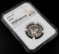 1962 Proof Washington Quarter certified PF 69 by NGC! sku 65005-1