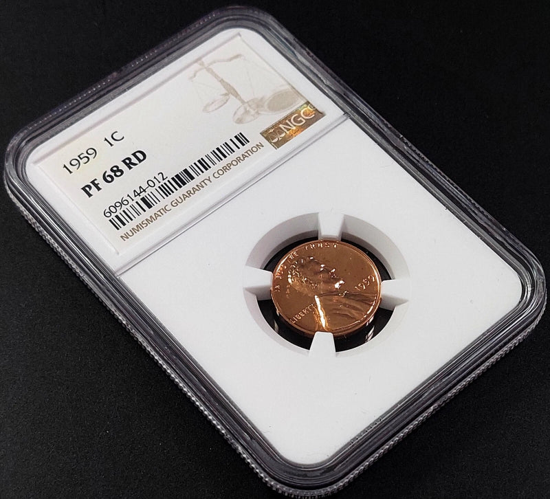 1959 Proof Lincoln Cent certified PF 68 RD by NGC! sku 44012