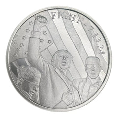 1 Oz .999 Fine Silver TRUMP " Trump fight, fight" Coin Limited Edition-1