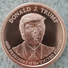 Large Donald Trump 2020 2 oz .999 Copper coin 45th President commemorative MAGA-1