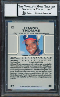 Frank Thomas firmó un Leaf RC 300 de 1990 de los Chicago White Sox Auto GM 10 Beckett-2