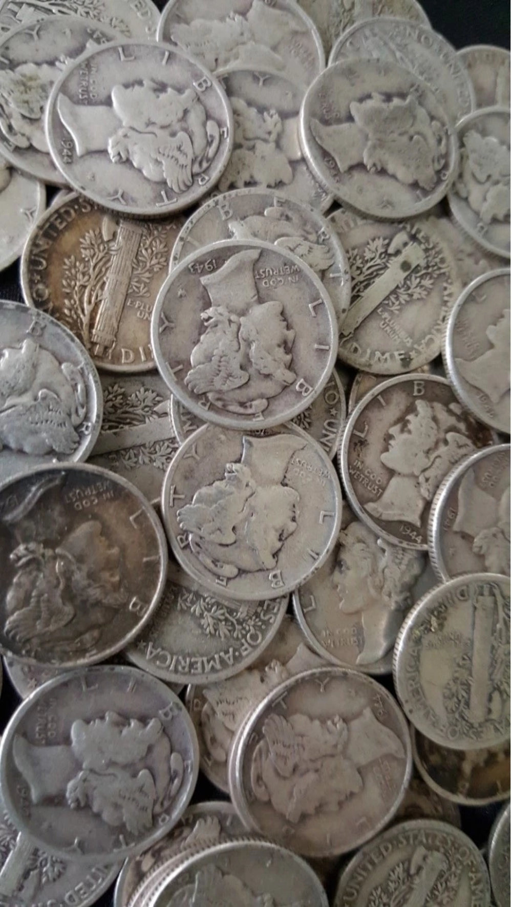 (3) DIFFERENT 90% Silver Mercury Dimes from Old Estate hoard ✯ 1916-1945 ✯-2