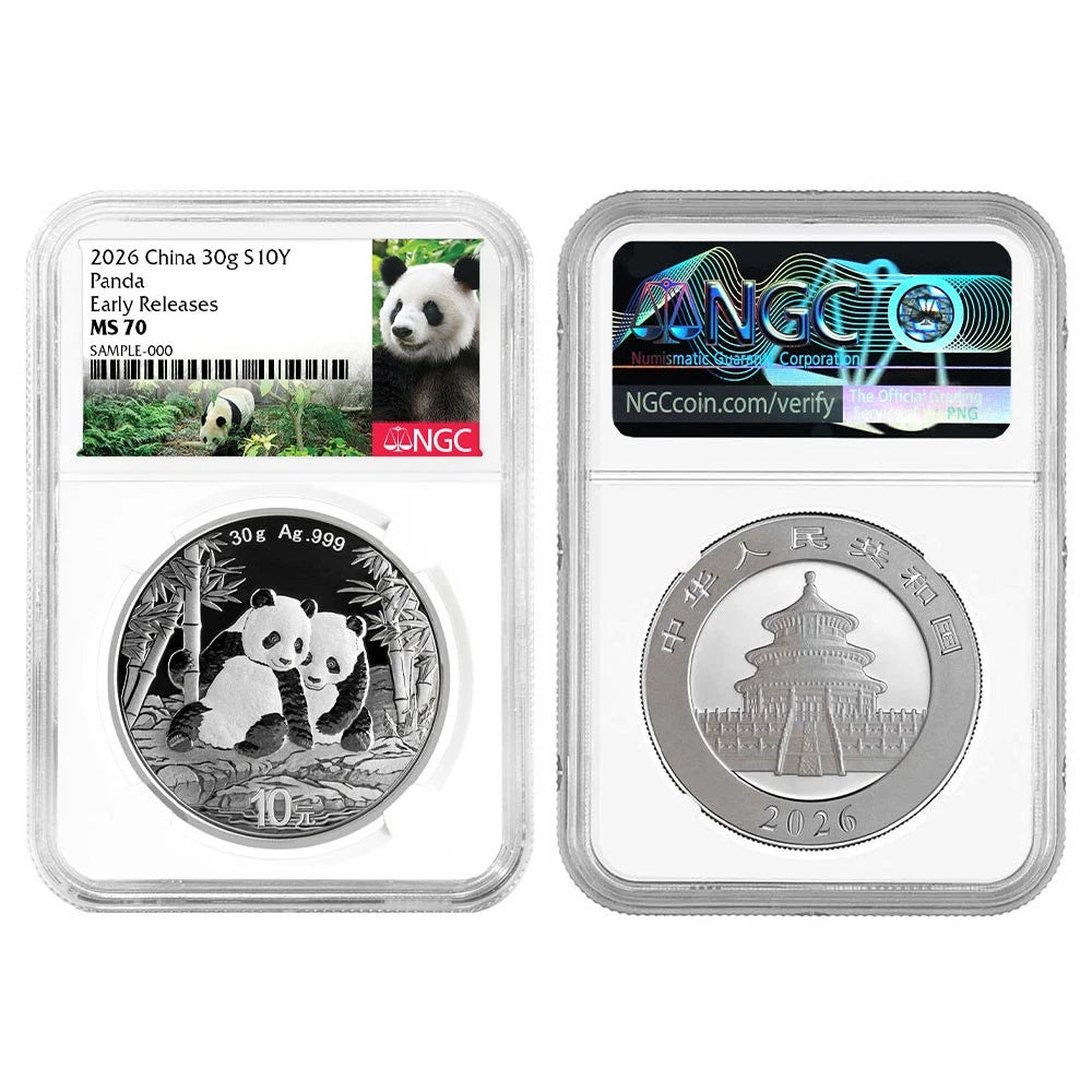 China 2026 ¥10 Silver Panda NGC MS70 ER Panda Label-1