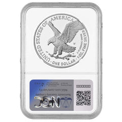 Moneda de plata americana Eagle NGC PF69UC de $1, 2025-W, etiqueta marrón-1
