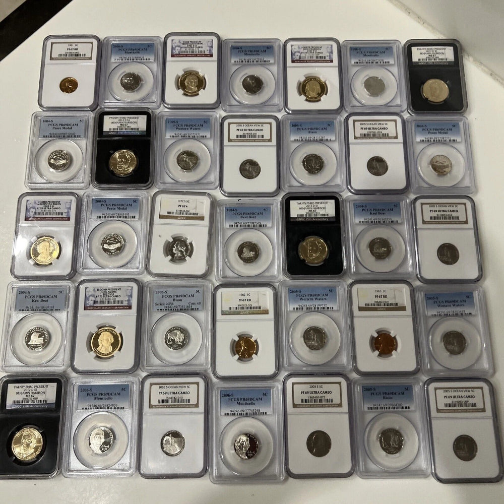 ✯ PCGS NGC GRADED US COIN ✯4 SLAB LOT✯ CLAD SILVER ✯ ESTATE 10 YEARS+✯-5