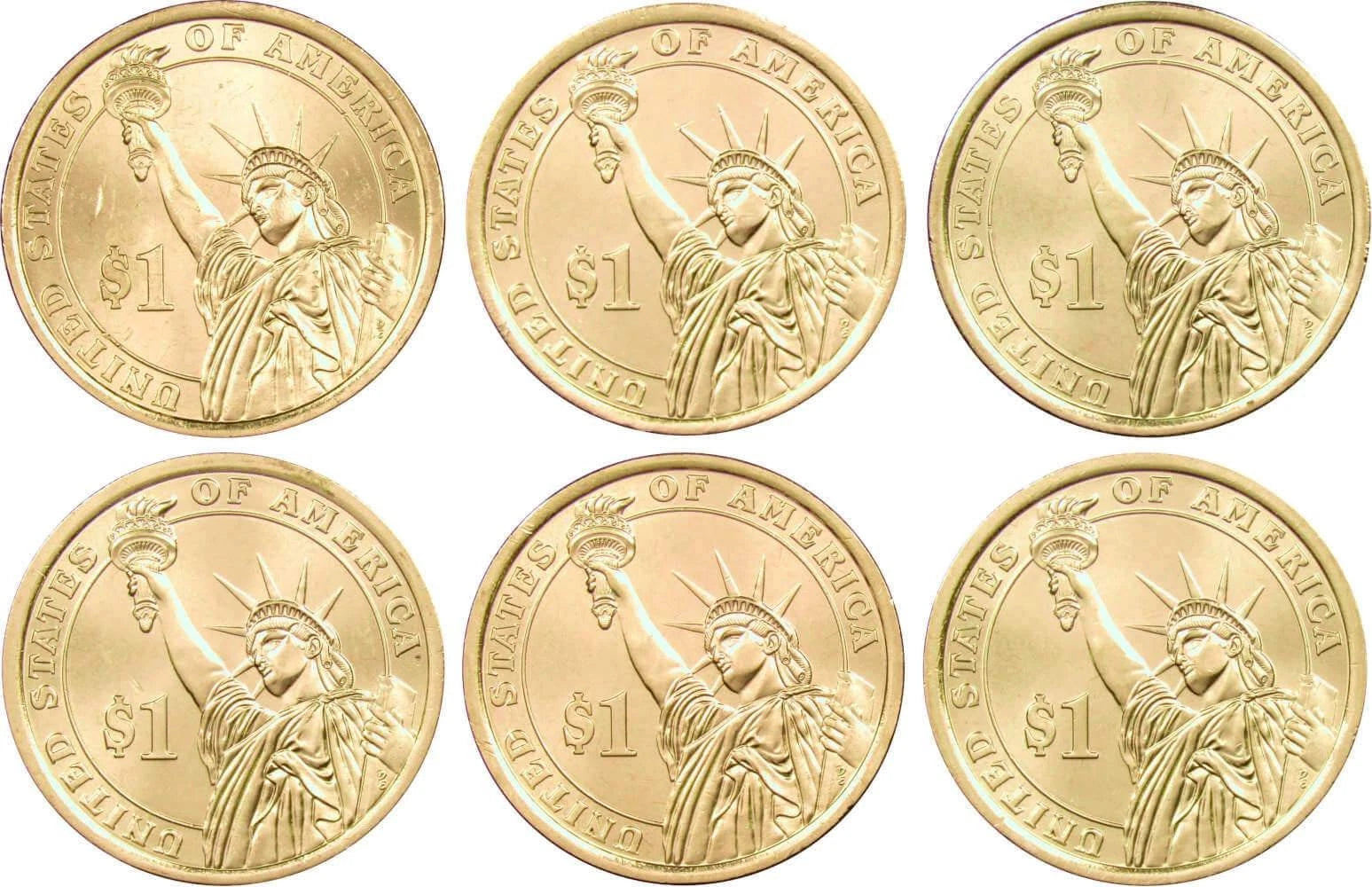 2016 P&D Presidential Dollar 6 Coin Set BU Uncirculated Mint State $1