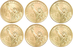 2016 P&D Presidential Dollar 6 Coin Set BU Uncirculated Mint State $1-1
