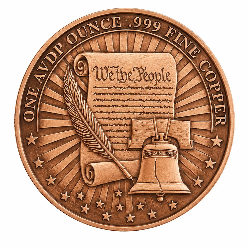 1 OZ .999 Pure Copper Collectible Round Coin with Protective Capsule, Anniversary Commemorative Metal Token, Vintage Style Souvenir, Hobby Collection, Display Piece, Collector Gift-2