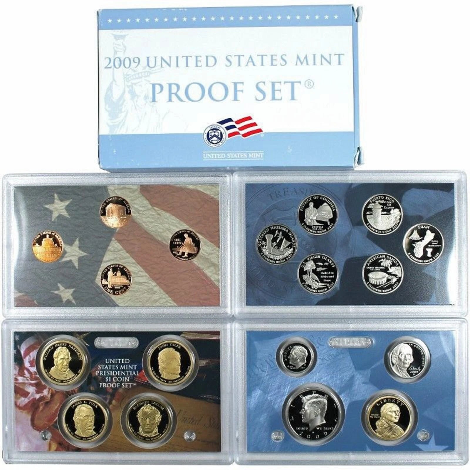 2009 Proof and Uncirculated Annual US Mint Coin Sets PDS 54 Coins-1