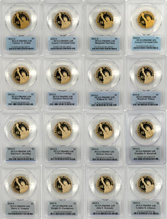 2012, 2013, 2014, 2015 S 16 Coin Presidential $1 PCGS 69 Proof Dollar Set-1